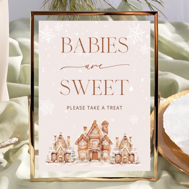Affiche Village d'hiver Les bébés de Noël sont doux (Créateur téléchargé)