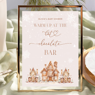 Affiche Village d'hiver Réchauffez-vous au Hot Chocolate B