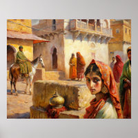Village indien : Art Vintage