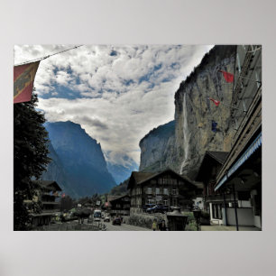 Affiche Village Lauterbrunnen