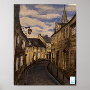 Affiche Village médiéval Bayeux France