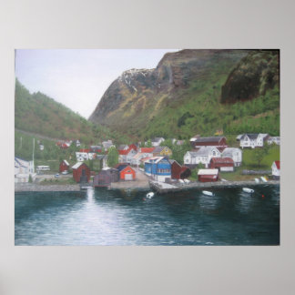 Affiche Village norvégien