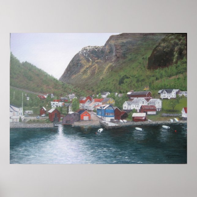 Affiche Village norvégien (Devant)