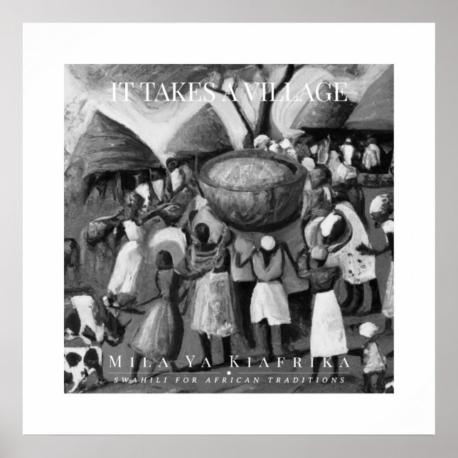 Affiche Village tribal africain (Devant)