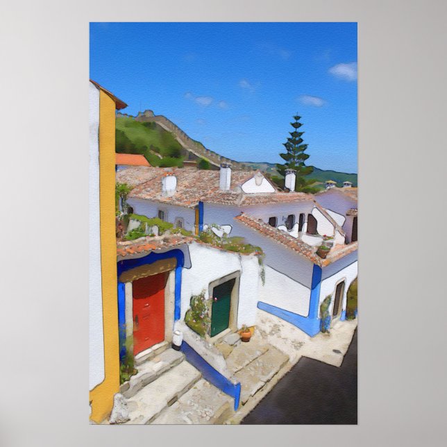 Affiche Village Watercolor (Devant)