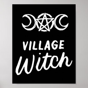 Affiche Village Witch Funny Halloween Wicca Wiccan Witchcr