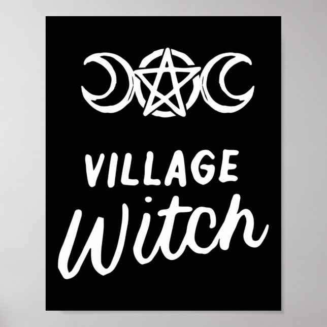 Affiche Village Witch Funny Halloween Wicca Wiccan Witchcr (Devant)