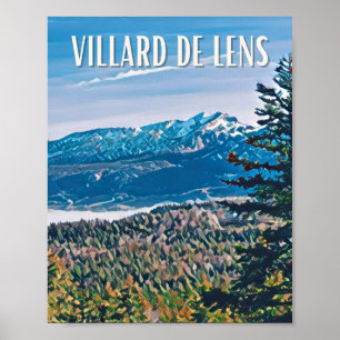 Affiche Villard-de-Lens Station de ski