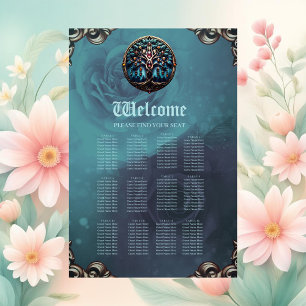 Affiche Ville à l'ombre du luxueux arbre de vie.