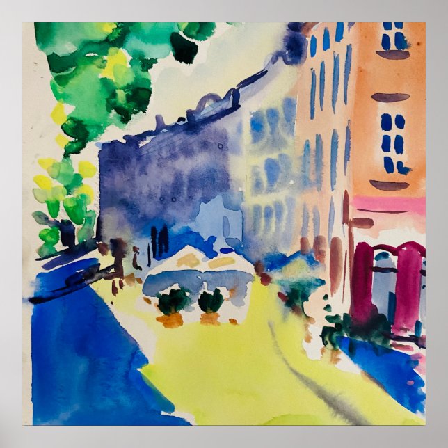 Affiche Ville aquarelle Praga (Devant)