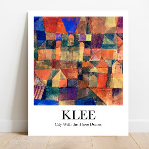 Affiche Ville aux trois domaines par Paul Klee