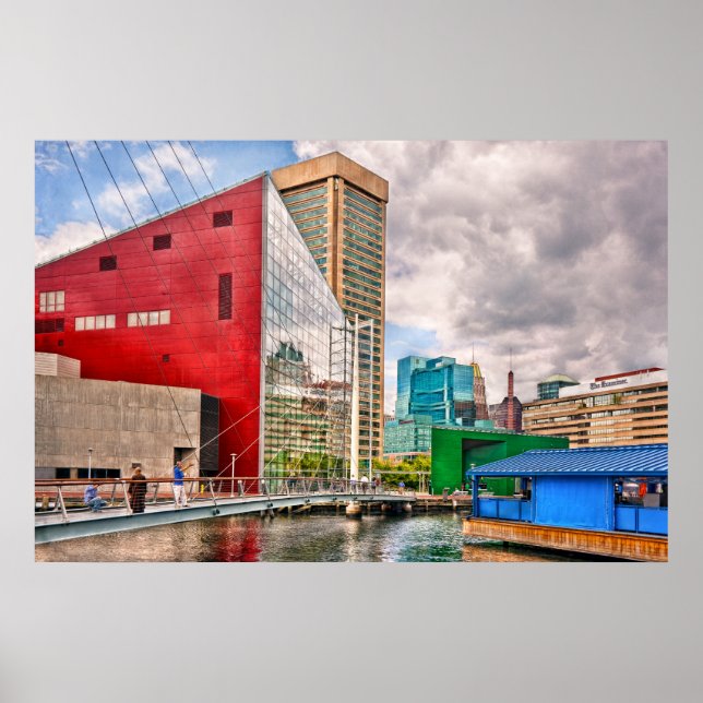 Affiche Ville - Baltimore MD - Harbor Place - Ville du Fut (Devant)