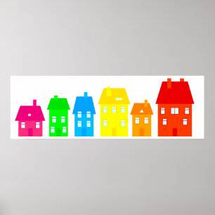 Affiche Ville colorée