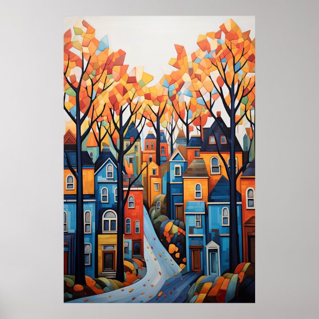 Affiche Ville colorée (Devant)