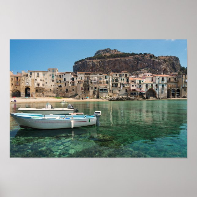 Affiche Ville de Cefalu en Sicile (Devant)