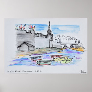 Affiche Ville de Concarneau   Finistère, Bretagne