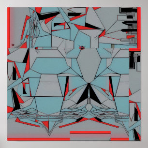 Affiche Ville de drone Abstraite