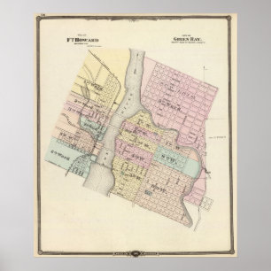 Affiche Ville de Ft Howard, ville de Green Bay