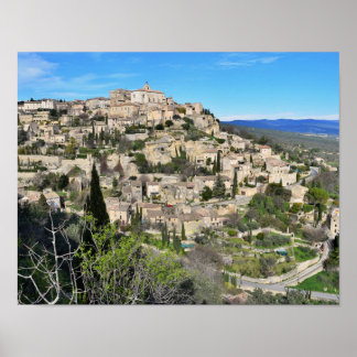 Affiche Ville de Gordes en Provence France Europe