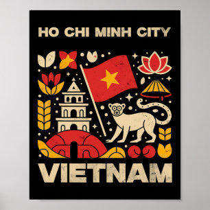 Affiche Ville de Ho Chi Minh Vietnam Souvenir Ville de Ho