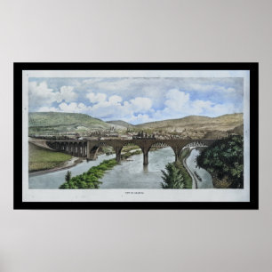 Affiche Ville de lecture PA Pennsylvania Bridge Imprimer