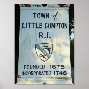 Affiche Ville de Little Compton, signe RI