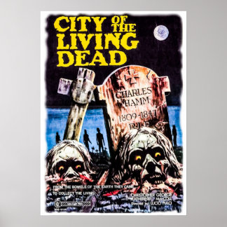 Affiche ville de living dead print