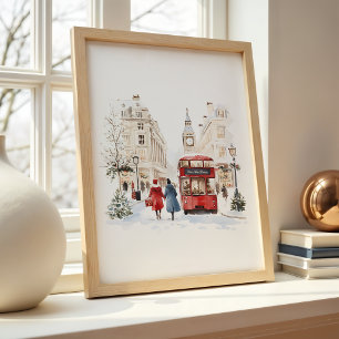 Affiche Ville de Noël de Londres