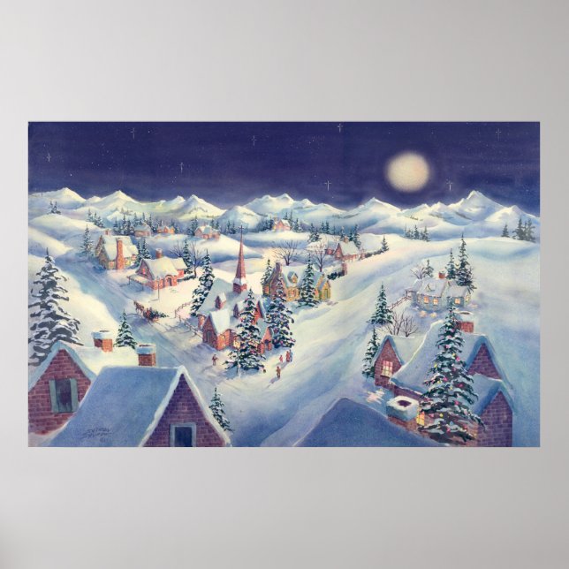 Affiche VILLE DE NOËL par SHARON SHARPE (Devant)