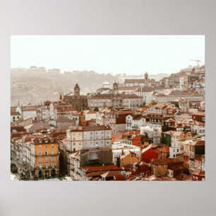 Affiche Ville de Porto au coucher du soleil