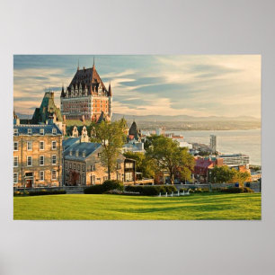 Affiche Ville de Québec Canada stylisé