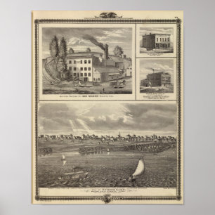 Affiche Ville de Storm Lake brasserie, Muscatine bldg