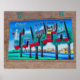 Affiche Ville de Tampa, Floride