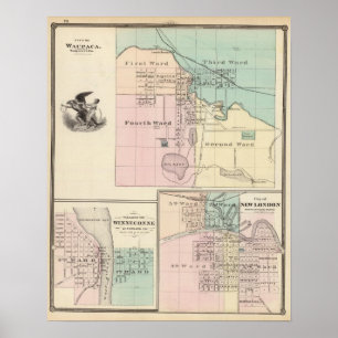 Affiche Ville de Waupaca, village de Winneconne