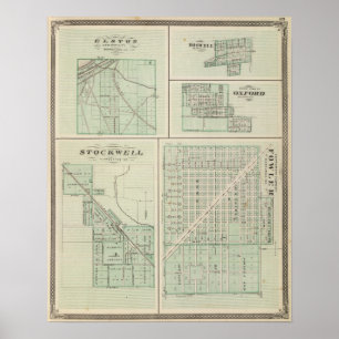 Affiche Ville d'entreprise de Fowler, Benton Co