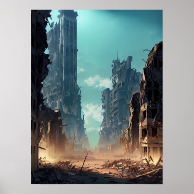 Affiche Ville détruite (Devant)