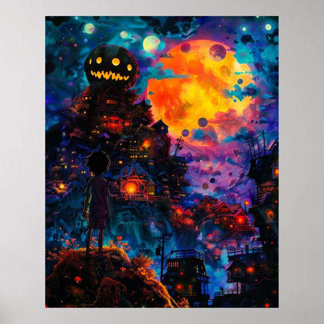 Affiche Ville d'Halloween (Devant)