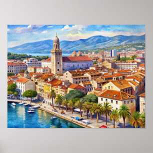 Affiche Ville divisée en Croatie