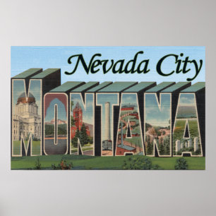 Affiche Ville du Nevada, Montana