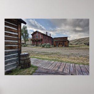 Affiche Ville fantôme Mainstreet 2 de Bannack - le Montana