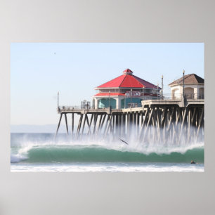 Affiche Ville Huntington Beach Ca de surf