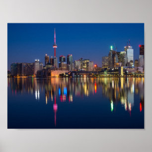 Affiche Ville nocturne de Toronto Canada