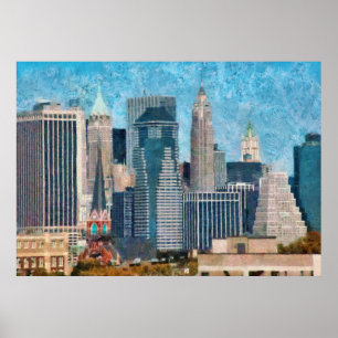 Affiche Ville - NY - Une touche de la ville