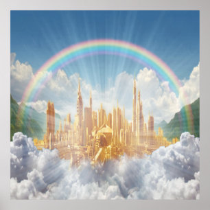 Affiche Ville paradisiaque