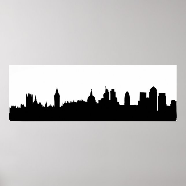 Affiche Ville silhouette de Londres (Devant)