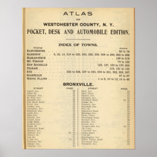Affiche Villes d'index, Bronxville