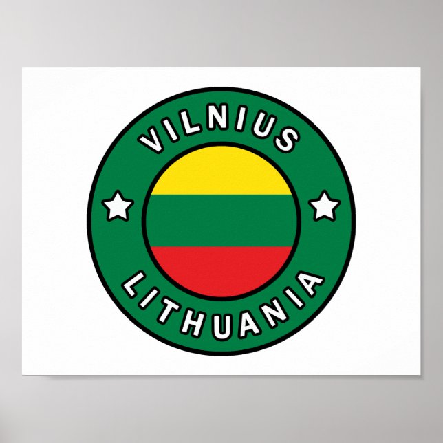 Affiche Vilnius Lituanie (Devant)