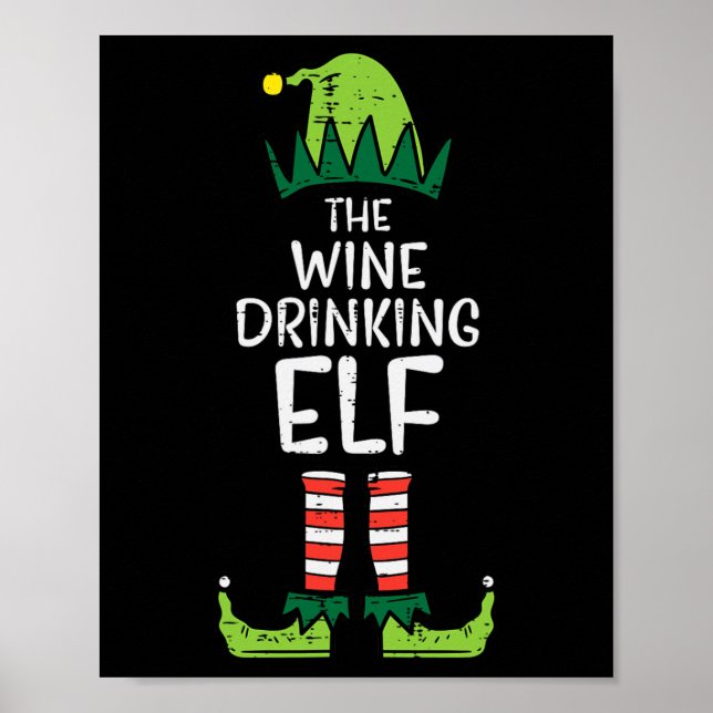 Affiche Vin Boire Elf Noël Pour Maman De Famille (Devant)