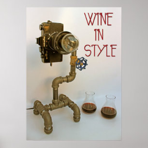 Affiche Vin Dans L'Affiche De Style!