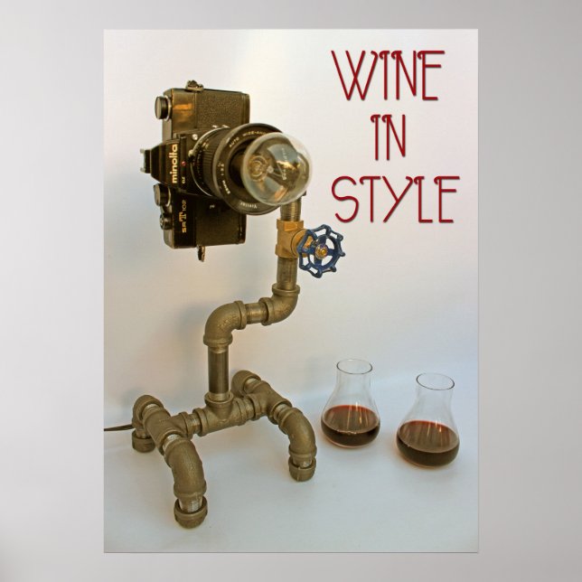 Affiche Vin Dans L'Affiche De Style! (Devant)
